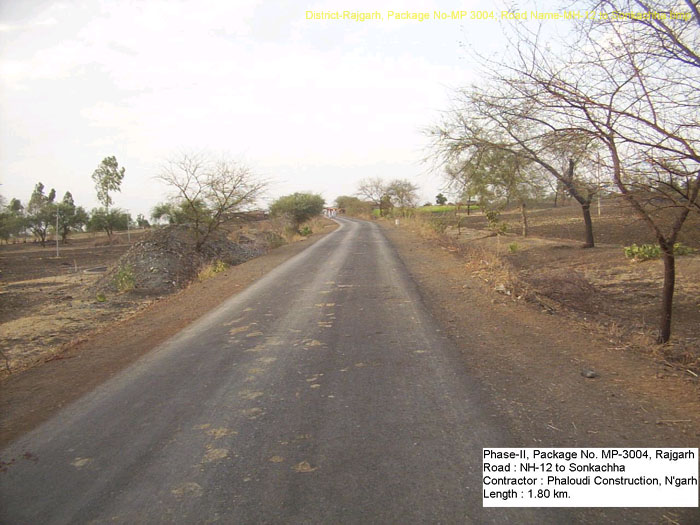District-Rajgarh, Package No-MP 3004, Road Name-MH-12 to Sonkachha